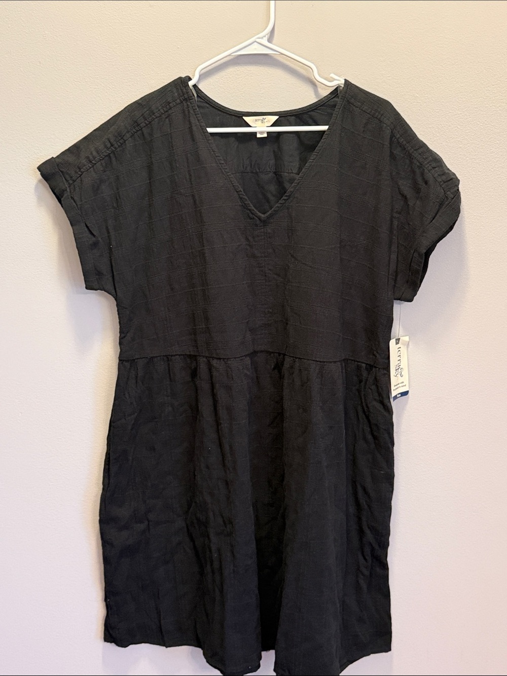 Terra & Sky Black Knee Length Dress NWT